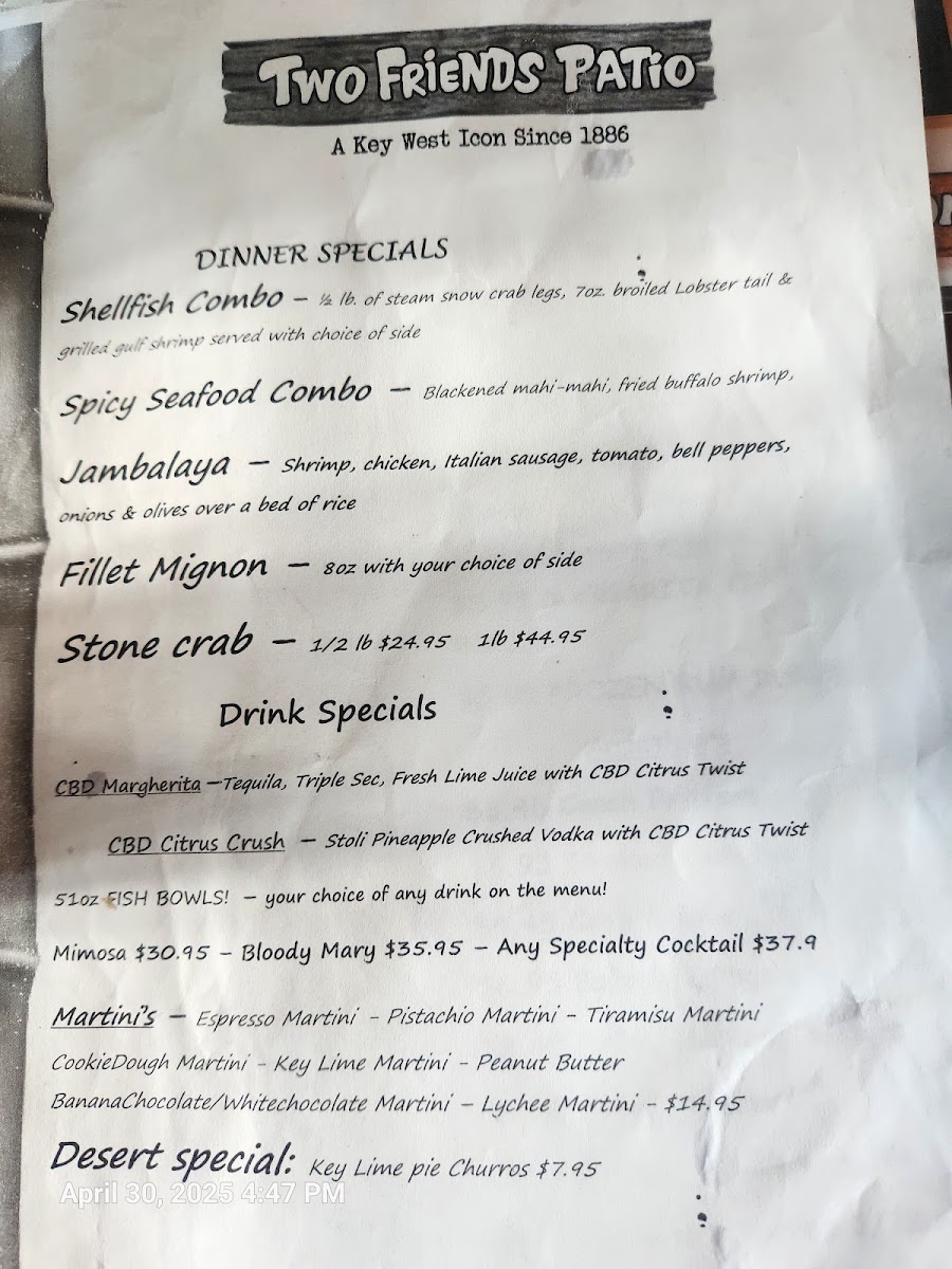 Two Friends Patio Restaurant Menu - Image 6